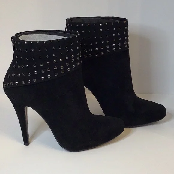 MIXX JENNY BLACK SUEDE ANKLE SHOES SZ 10 - Picture 1 of 13